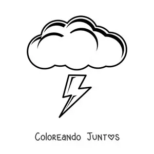Nube grande con rayo
