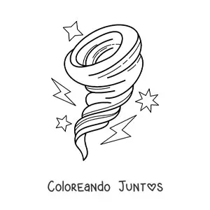 Huracán con rayos y centellas