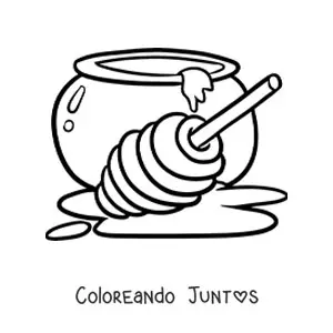Imagen para colorear de un recipiente con miel