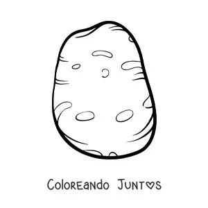 Imagen para colorear de una papa