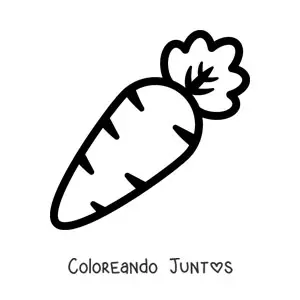 Imagen para colorear de una zanahoria grande