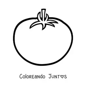 Imagen para colorear de un tomate entero
