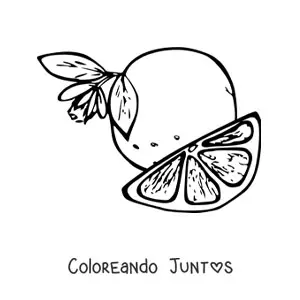 Trozo de naranja con flor
