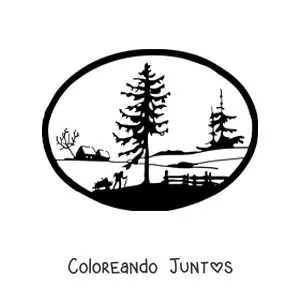Paisaje con pinos