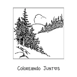 Paisaje con pinos realistas