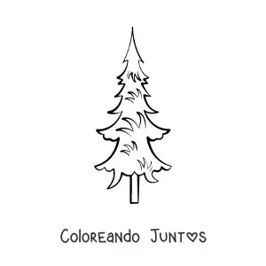 Imagen para colorear de un pino sencillo
