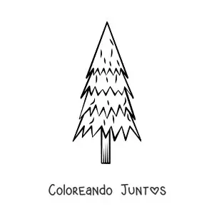 Imagen para colorear de un pino