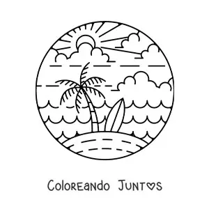Isla con palmera
