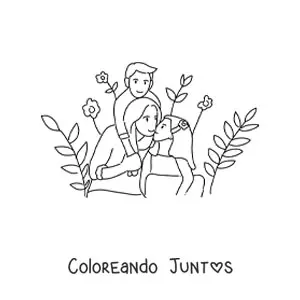 Mamá e hijos