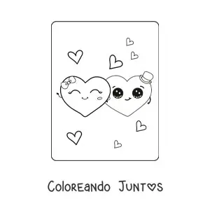 Pareja de corazones animados