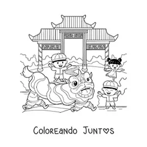 Niños celebrando el Año Nuevo chino