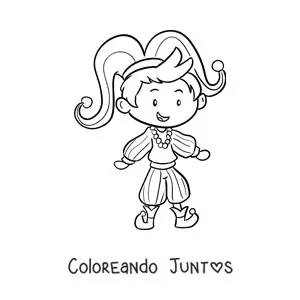 Niño con disfraz de carnaval