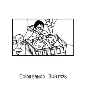 Papá durmiendo a su hijo