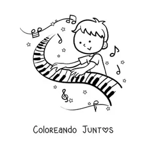 Niño tocando el piano