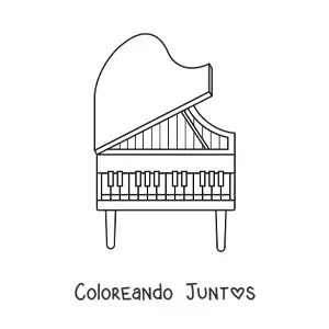 Piano de cola abierto