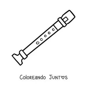 Imagen para colorear de una flauta dulce