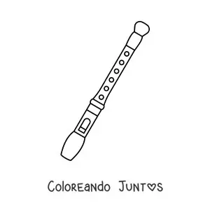 Imagen para colorear de una flauta dulce sencilla