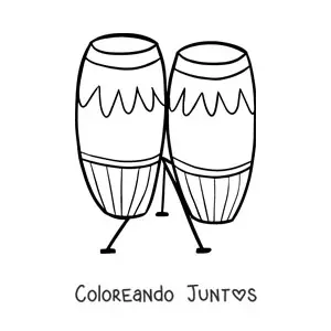 Imagen para colorear de una conga