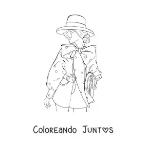 Mujer con sombrero elegante
