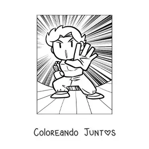 Hombre fuerte karateka