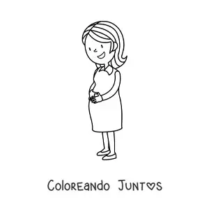 Mujer embarazada feliz