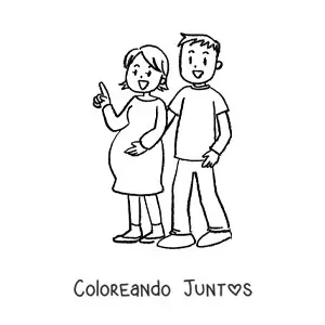 Pareja en espera de un bebé
