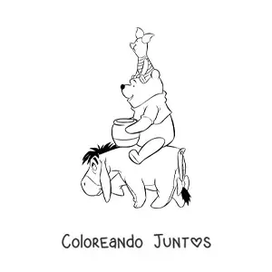 Pooh Igor y Piglet