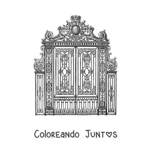 Imagen para colorear de una reja realista