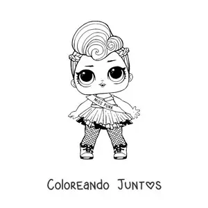 Imagen para colorear de L.O.L. Surprise Miss Punk