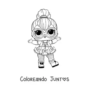Imagen para colorear de L.O.L. Surprise Neon Qt