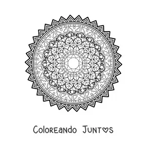 Mandala difícil geométrico 5
