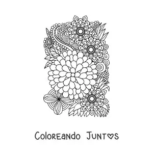 Flores estilo Zentangle