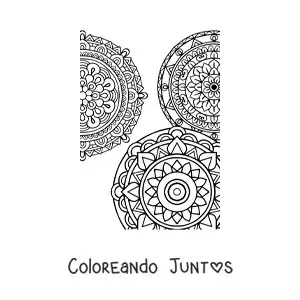 Imagen para colorear de un mandalas estilo Zentangle