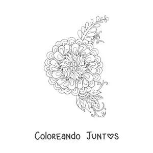 Imagen para colorear de flor mandala