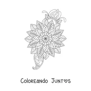 Imagen para colorear de flor mandala