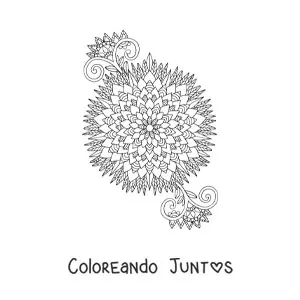 Imagen para colorear de flor mandala