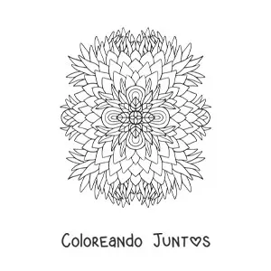 Imagen para colorear de un mandala floral