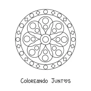 Mandala fácil con figuras geométricas 5
