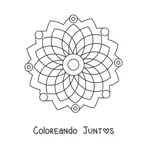 Imagen para colorear de un mandala fácil