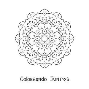 Imagen para colorear de un mandala abstracto sencillo