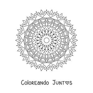 Imagen para colorear de un mandala abstracto