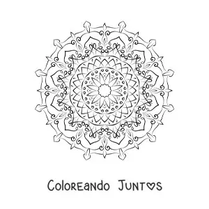 Imagen para colorear de un mandala abstracto