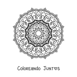 Imagen para colorear de un mandala abstracto