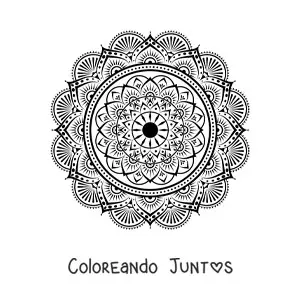 Imagen para colorear de un mandala abstracto
