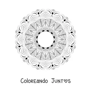 Imagen para colorear de un mandala abstracto