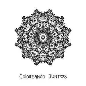 Imagen para colorear de un mandala abstracto