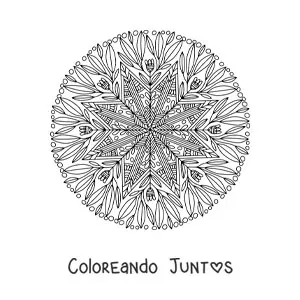 Imagen para colorear de un mandala abstracto