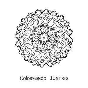 Imagen para colorear de mandala para adultos mayores