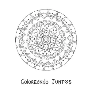 Imagen para colorear de mandala para adultos mayores