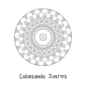 Imagen para colorear de mandala para adultos mayores